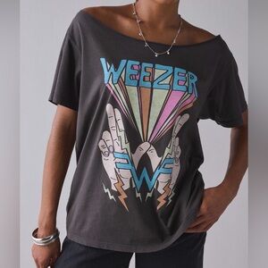 NWT / DAY / WEEZER / graphic off-the-shoulder oversized tee NEW in plastic